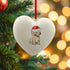 Havanese Fawn in Santa Hat Christmas Heart Bauble